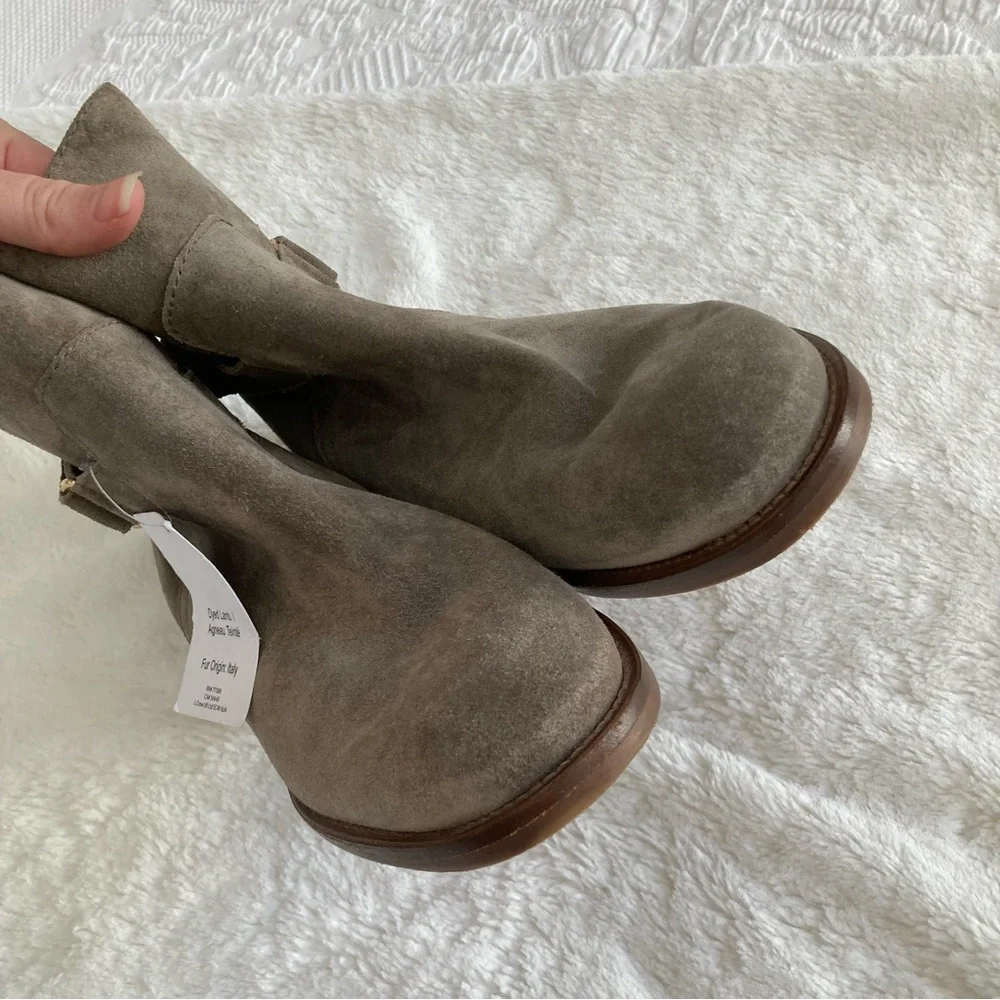 J. Crew gray shearling Ankle Boots - Picture 7 of 13
